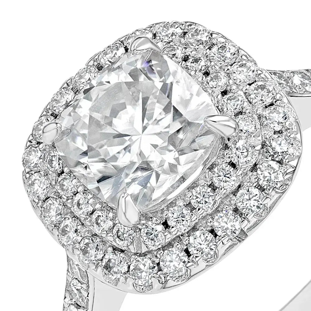 Diamond & Moissanite Cushion Cut Jewellery Set Summer Diamonds