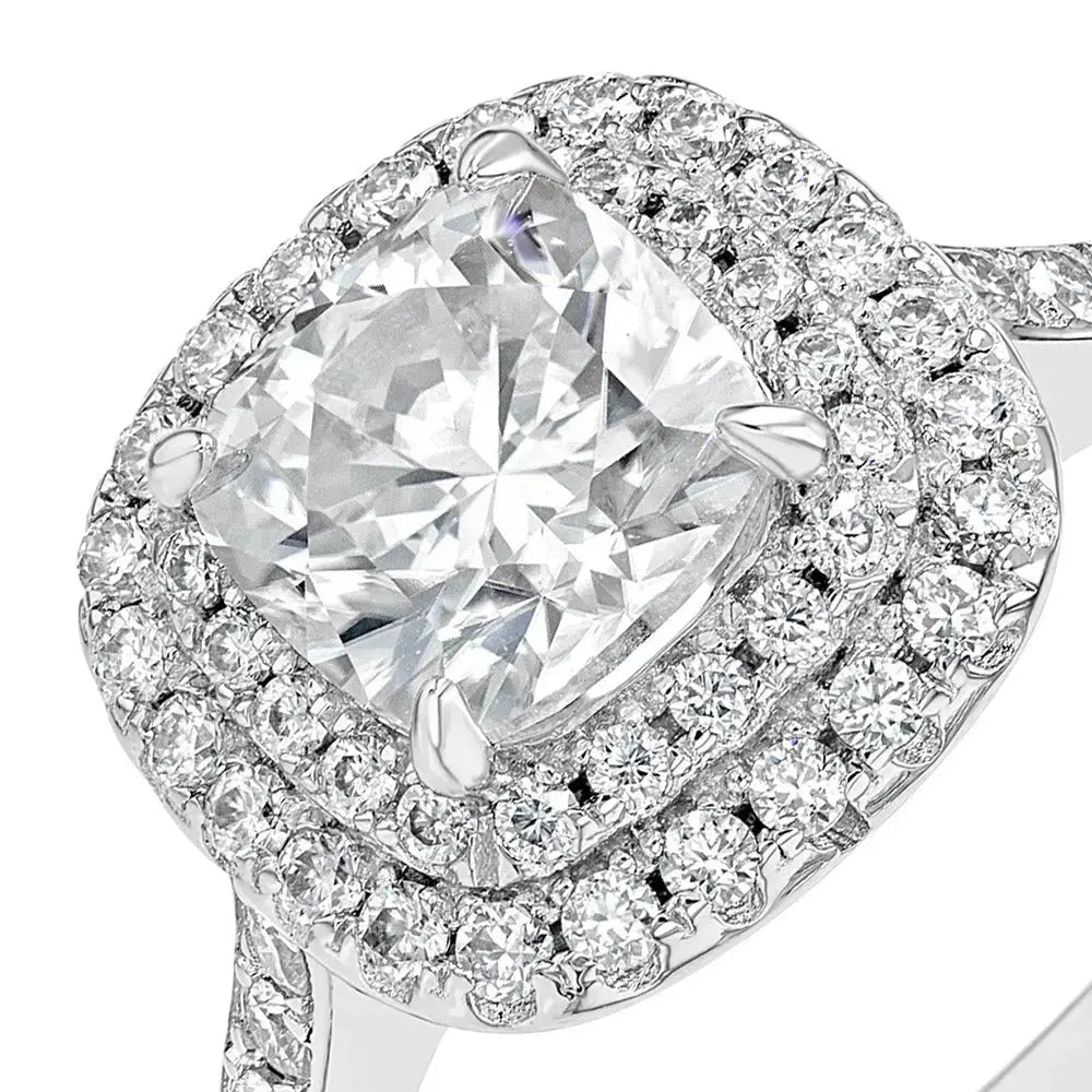 Diamond & Moissanite Cushion Cut Jewellery Set Lab Grown Diamonds