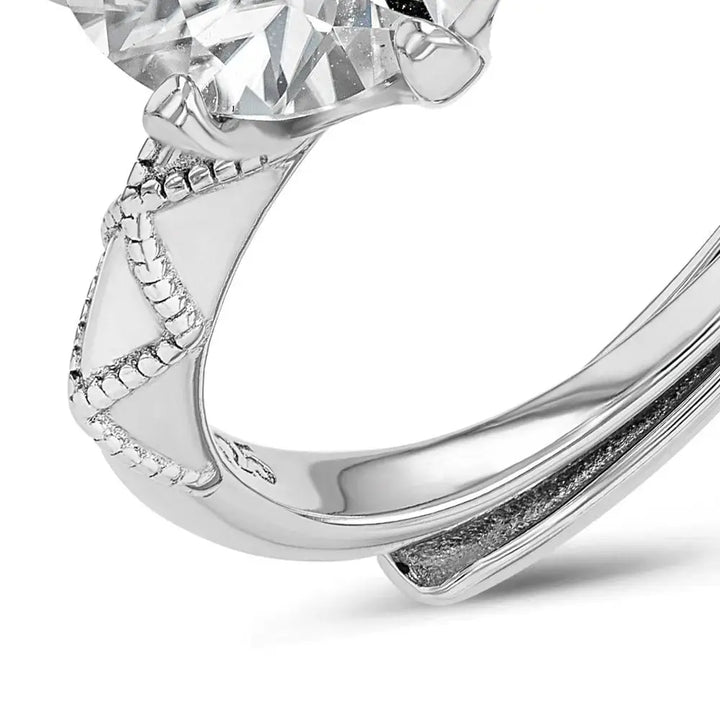 Diamond & Moissanite Round Solitaire Ring Lab Grown Diamonds