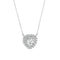 Diamond & Moissanite Heart Halo Pendant