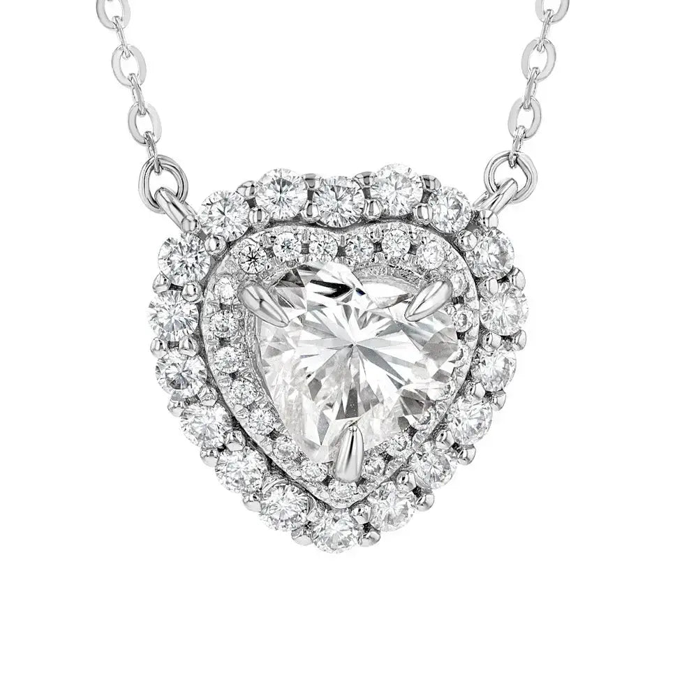 Diamond & Moissanite Heart Cut Jewellery Set Summer Diamonds