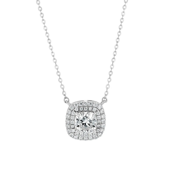 Diamond & Moissanite Cushion Cut Jewellery Set Lab Grown Diamonds