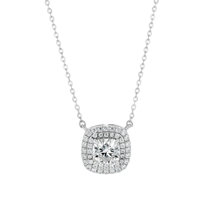 Diamond & Moissanite Cushion Cut Jewellery Set Lab Grown Diamonds