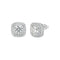 Diamond Inspired & Moissanite Cushion Halo Earrings