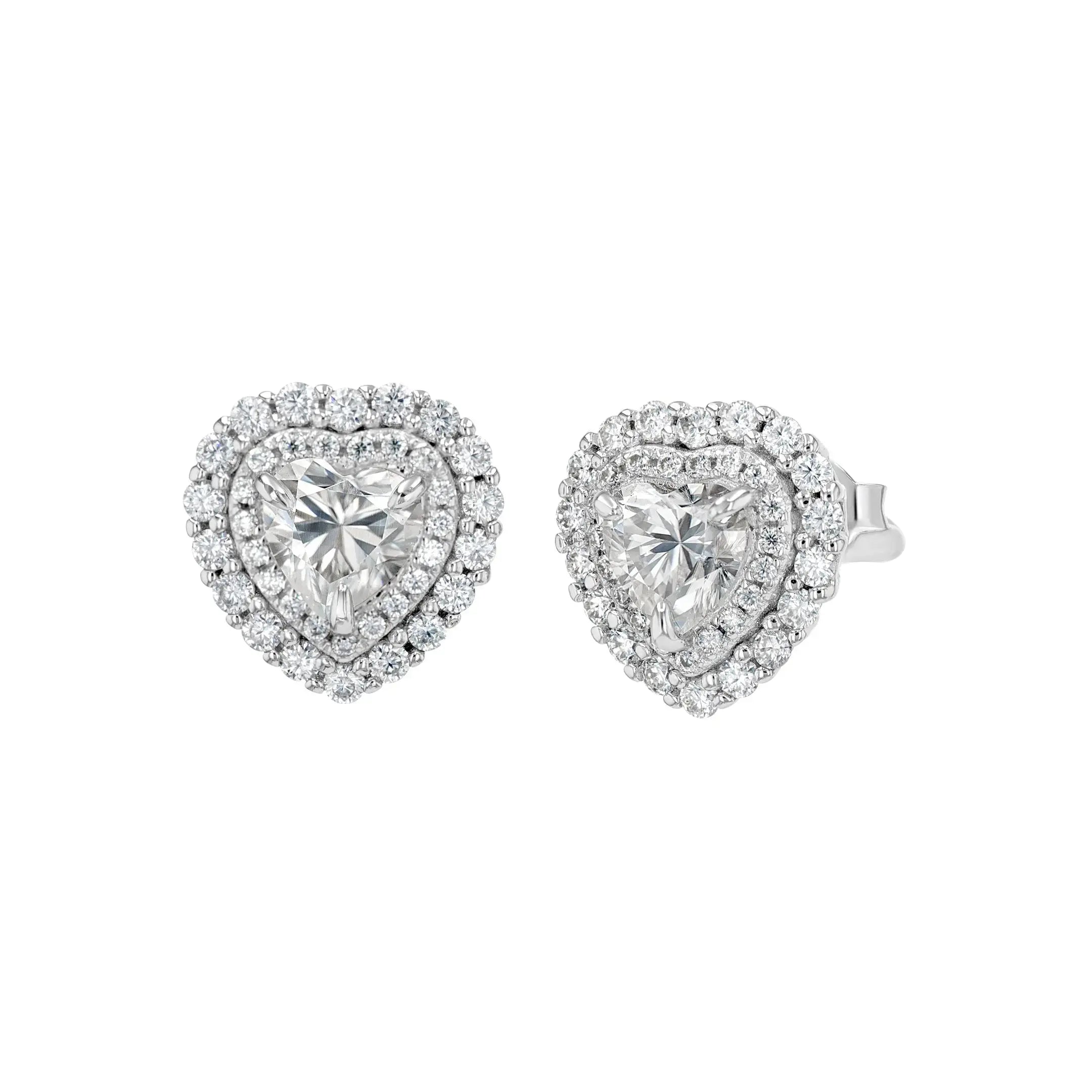 Diamond & Moissanite Heart Cut Jewellery Set Summer Diamonds