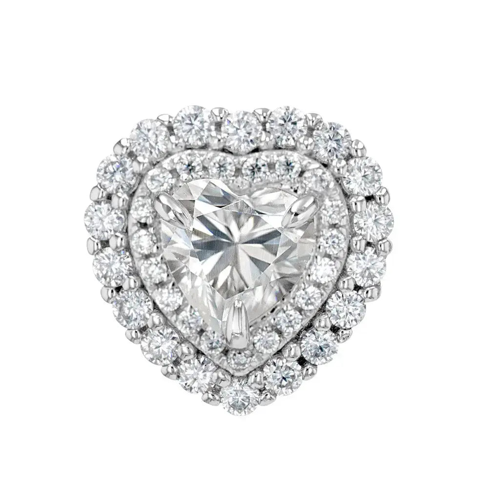 Diamond & Moissanite Heart Cut Jewellery Set Summer Diamonds