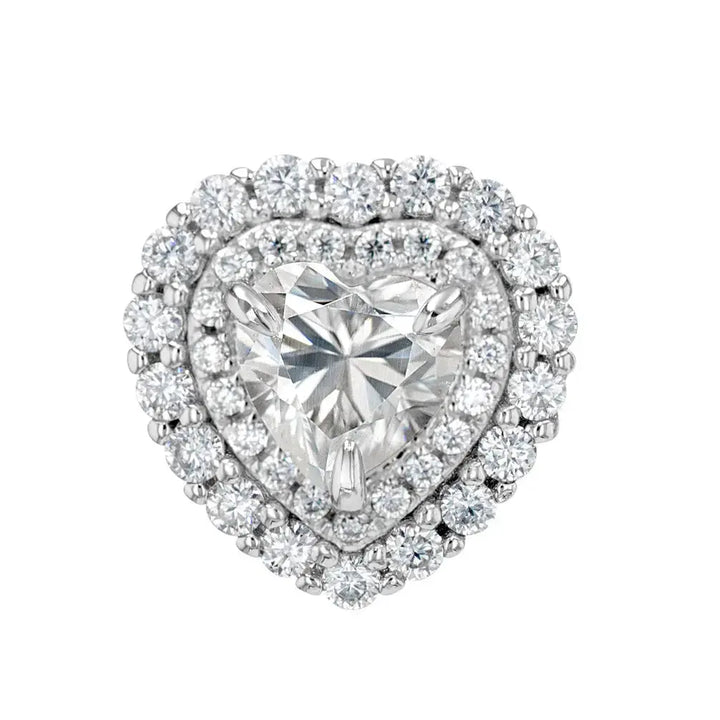 Diamond & Moissanite Heart Cut Jewellery Set Summer Diamonds
