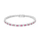 Pink Diamond Inspired & Moissanite Tennis Bracelet