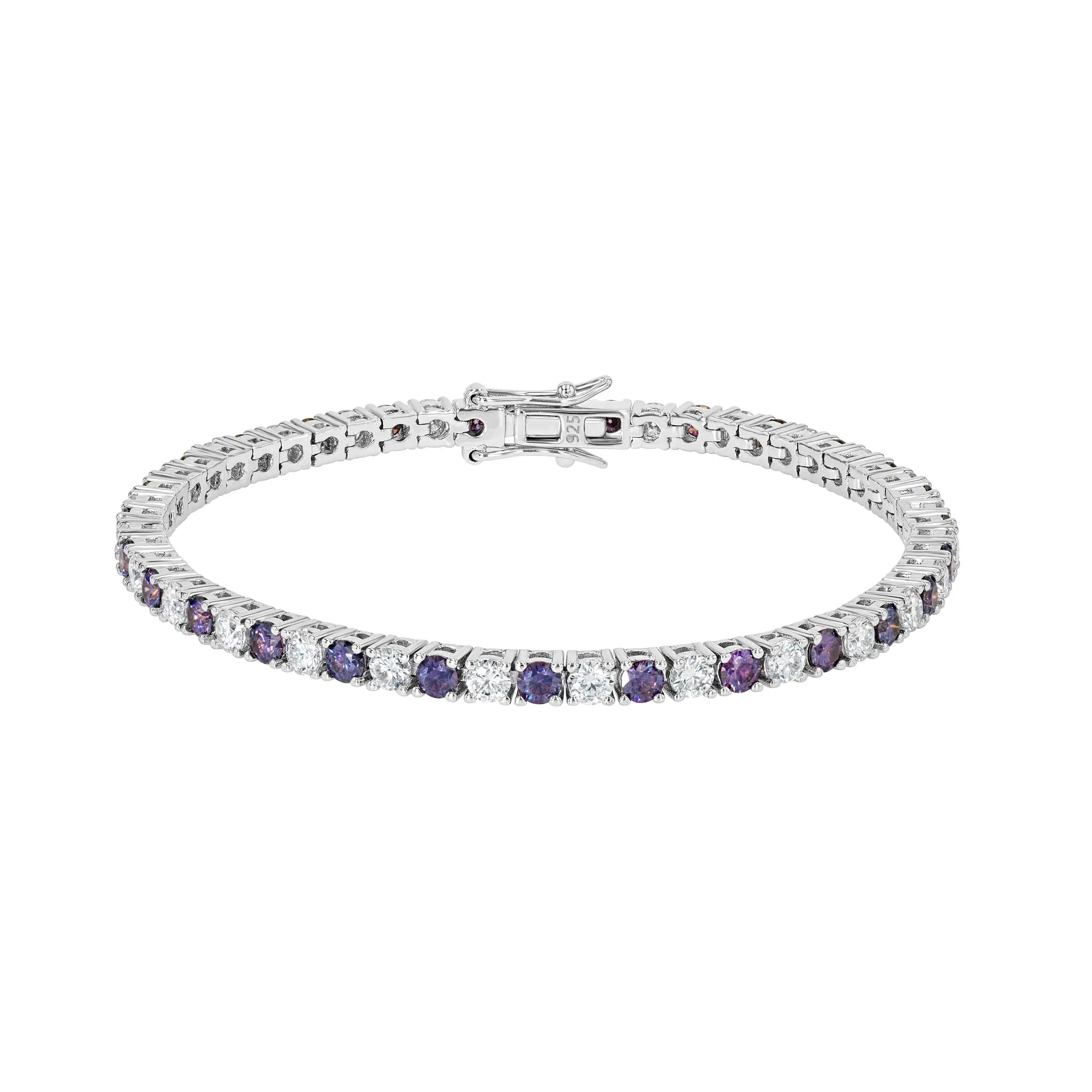 Amethyst & Moissanite Tennis Bracelet Summer Diamonds