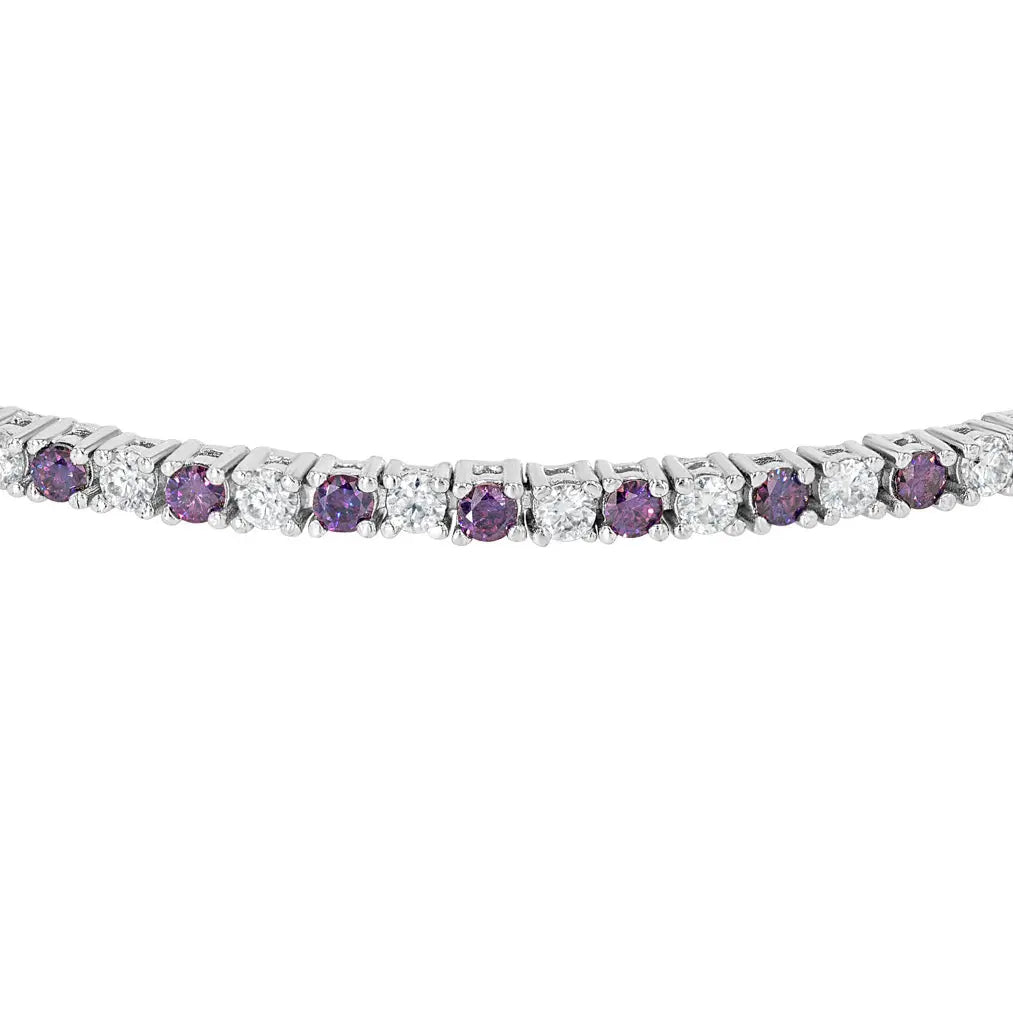 Amethyst & Moissanite Tennis Bracelet Summer Diamonds
