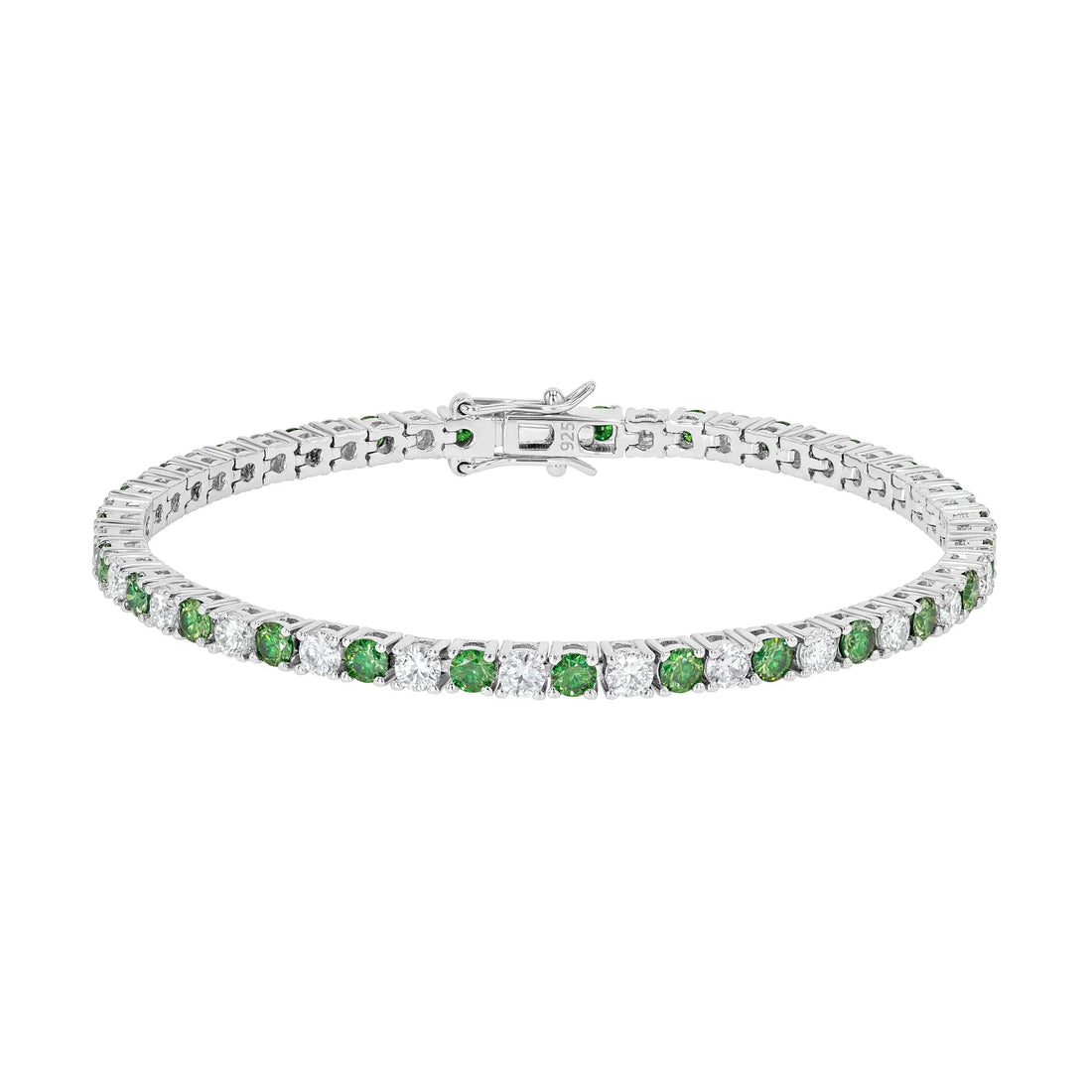 Emerald & Moissanite Tennis Bracelet Summer Diamonds