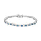 Blue Sapphire & Moissanite Tennis Bracelet