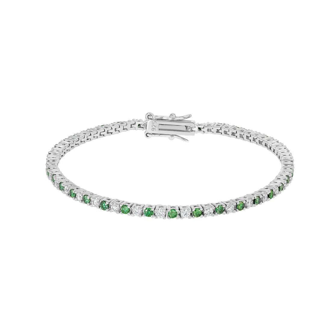 Emerald & Moissanite Tennis Bracelet Summer Diamonds