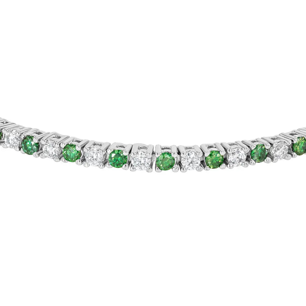 Emerald & Moissanite Tennis Bracelet Summer Diamonds
