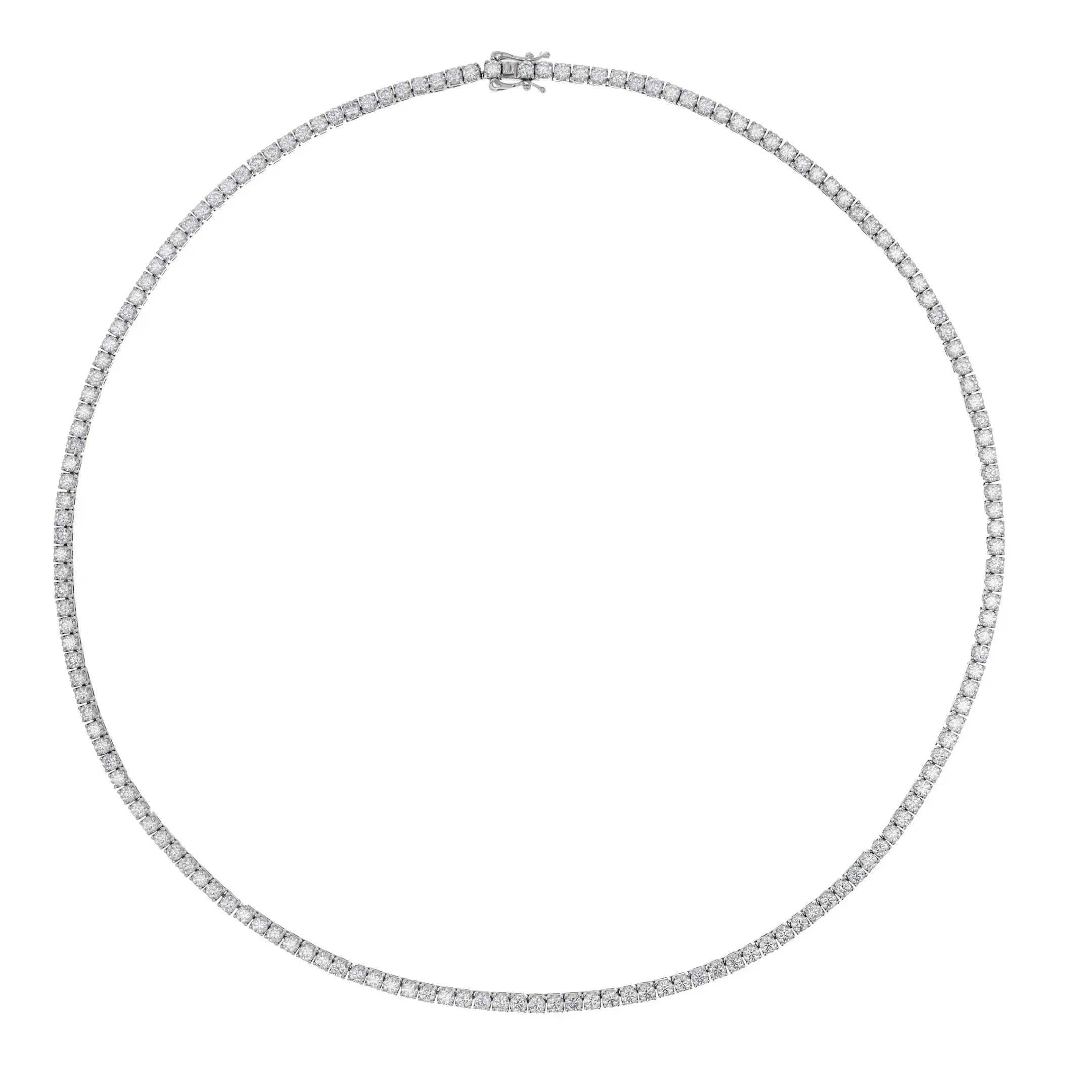Moissanite Tennis Necklace Lab Grown Diamonds