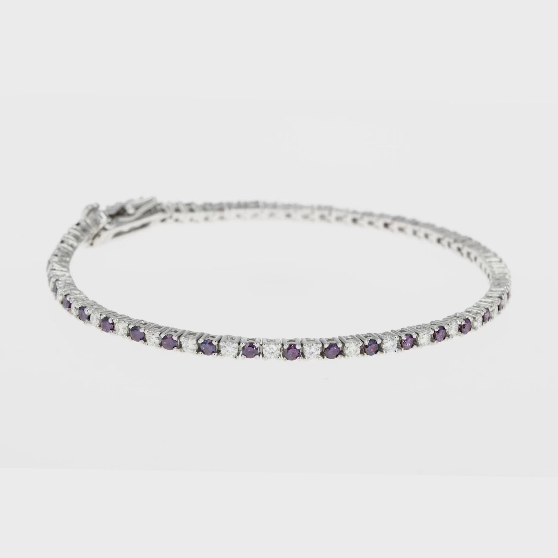Amethyst & Moissanite Tennis Bracelet