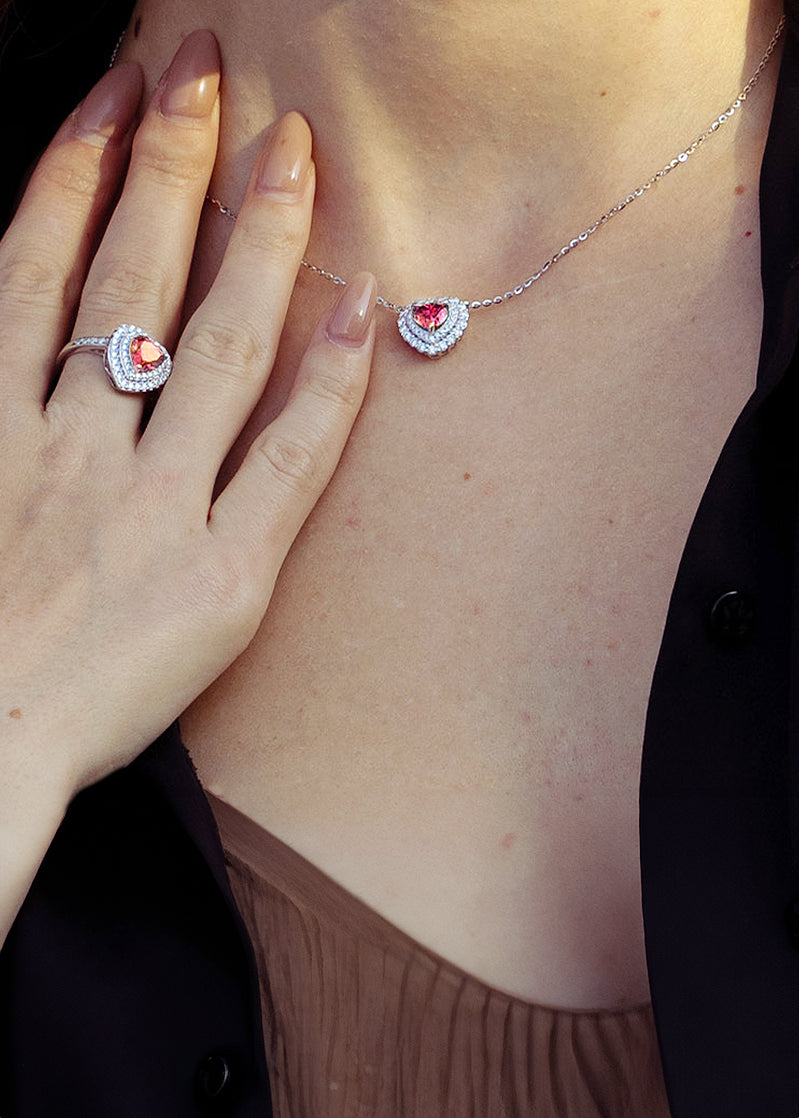 pink sapphire moissanite jewellery